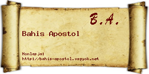 Bahis Apostol névjegykártya